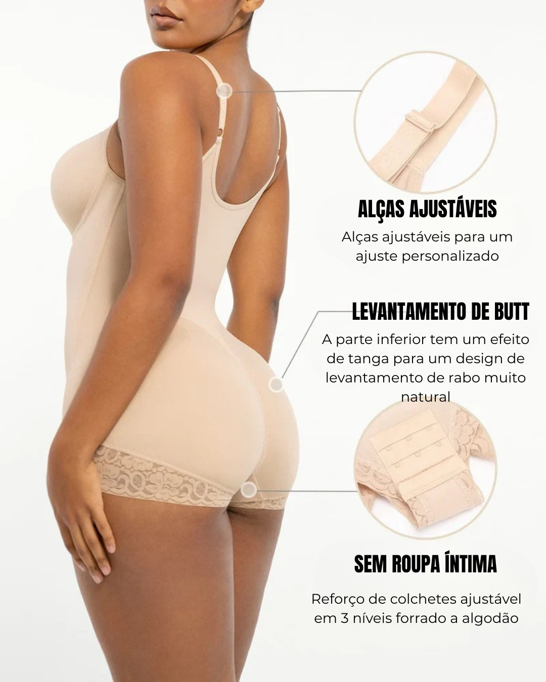 Modelador de Corpo Inteiro com Forma de Ampulheta®