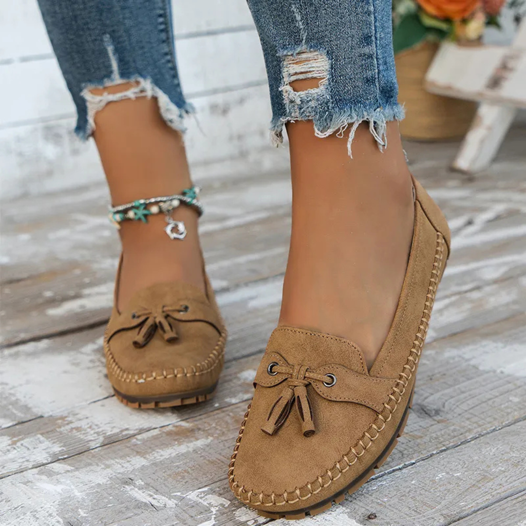 Mocassins de Mulher Macios e Confortáveis de Estilo Vintage com Laço®