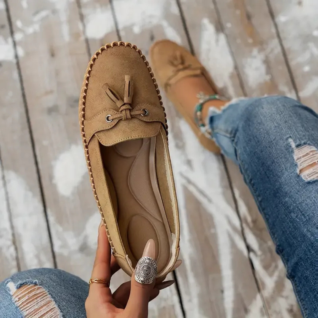 Mocassins de Mulher Macios e Confortáveis de Estilo Vintage com Laço®