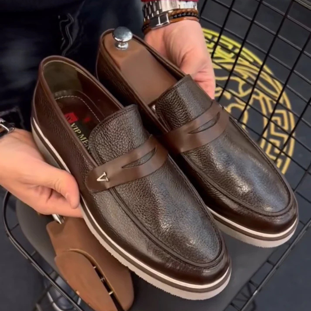 Sapatos Casuais Clássicos Retro de Couro Fino para Homem®