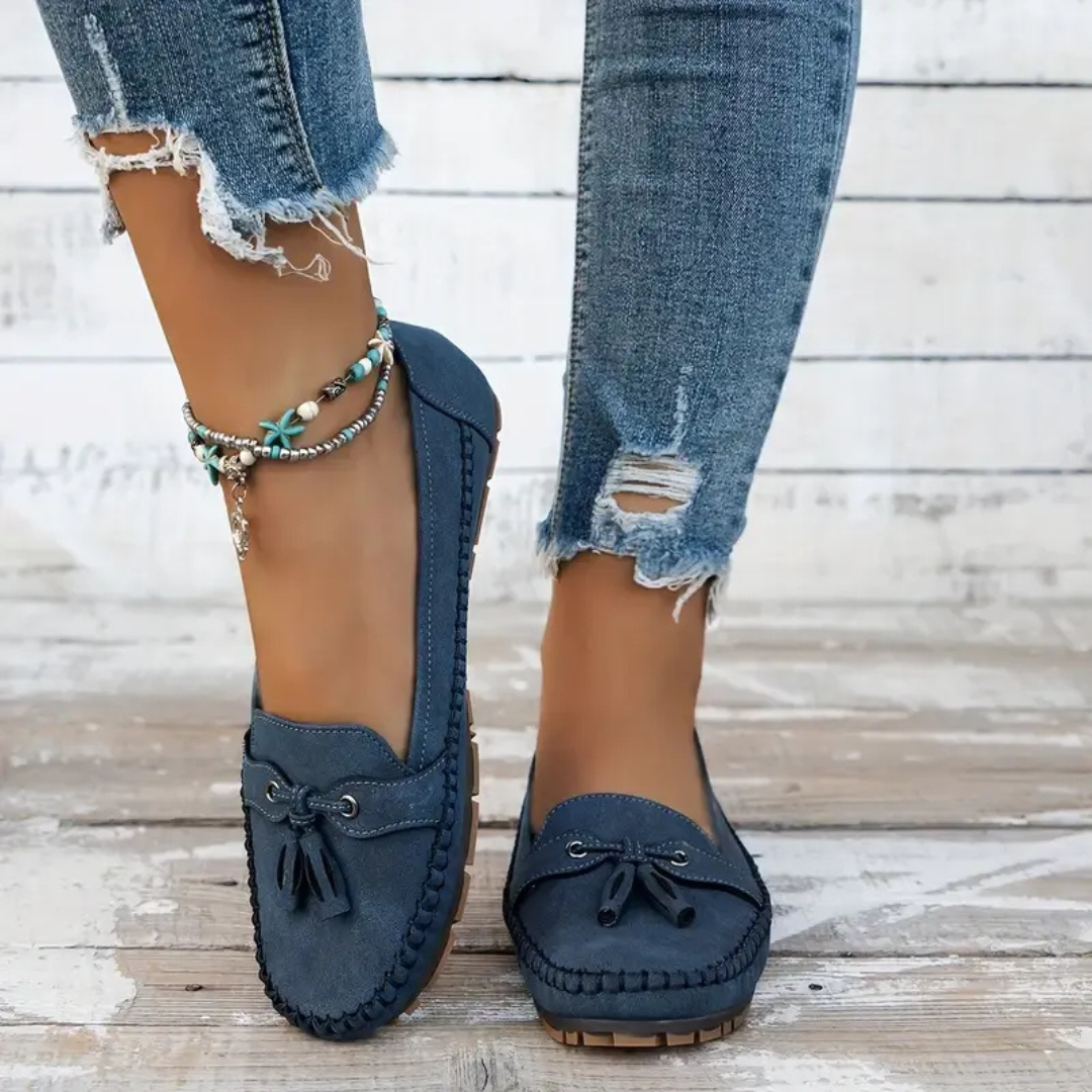 Mocassins de Mulher Macios e Confortáveis de Estilo Vintage com Laço®