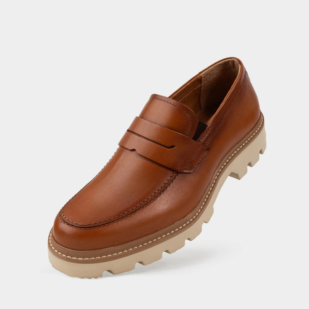 Sapatos de couro com solas ergonómicas®