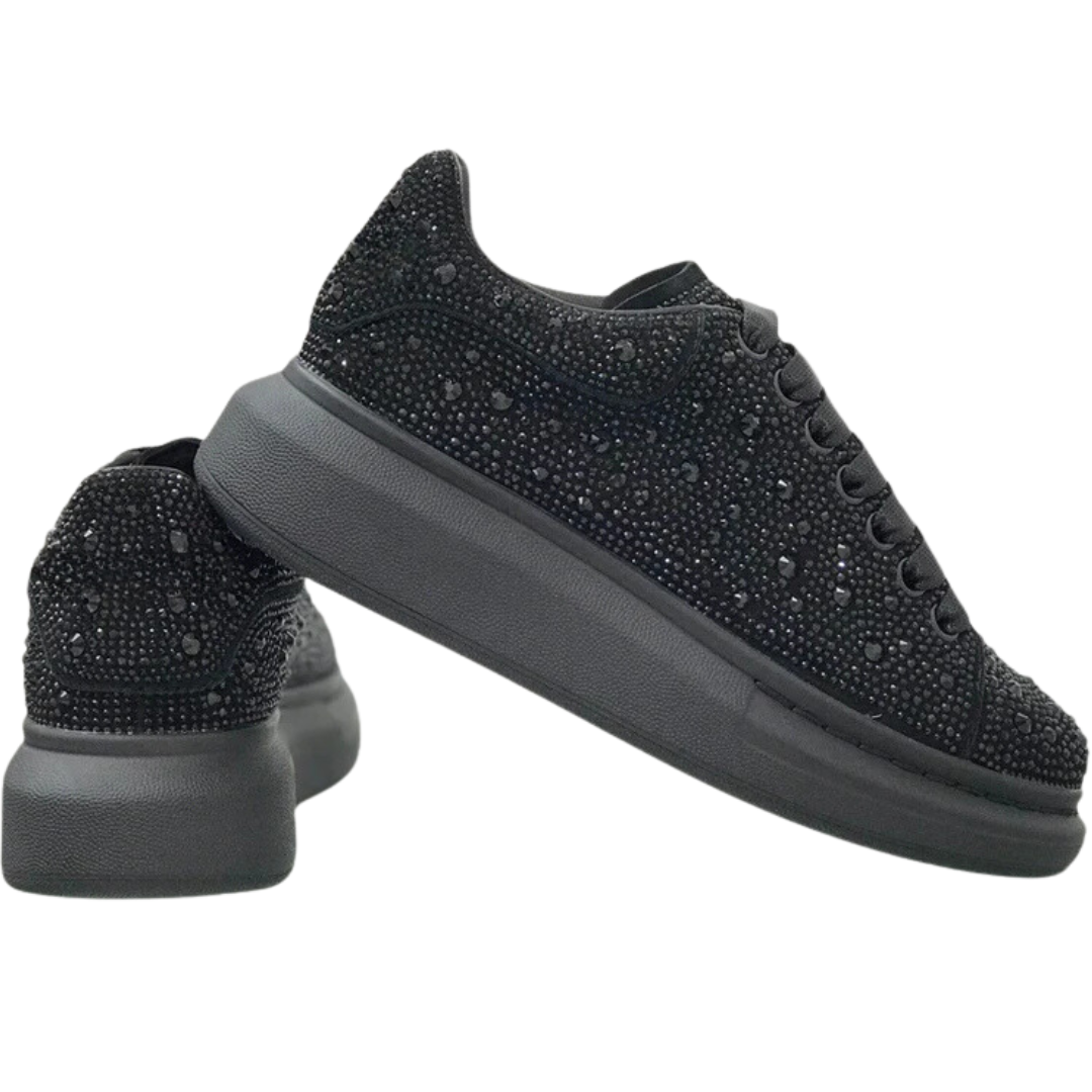 Sapatos Confortáveis para Mulher com Diamantes e Sola Alta®
