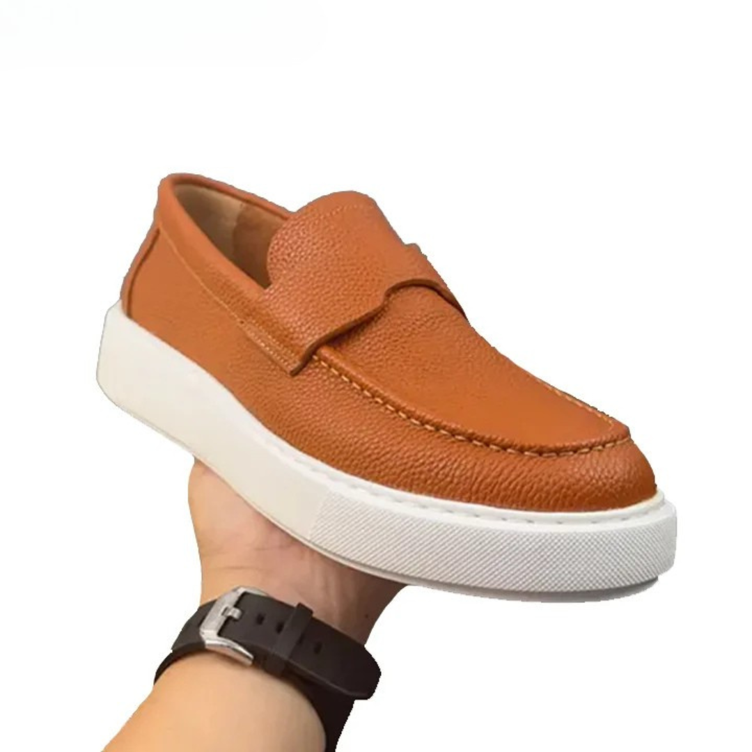 Mocassins casuais ergonómicos em pele para homem®