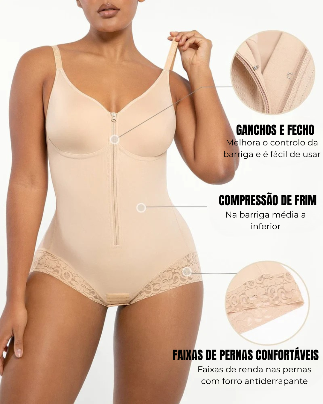 Modelador de Corpo Inteiro com Forma de Ampulheta®