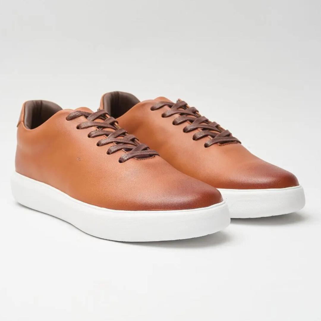 Sapatos de couro casuais para homem com sola confortável®