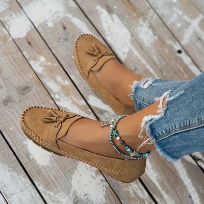 Mocassins de Mulher Macios e Confortáveis de Estilo Vintage com Laço®