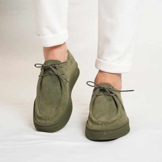 Sapatos Casuais Clássicos Feitos à Mão em Pele de Camurça®