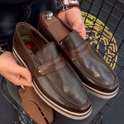 Sapatos Casuais Clássicos Retro de Couro Fino para Homem®