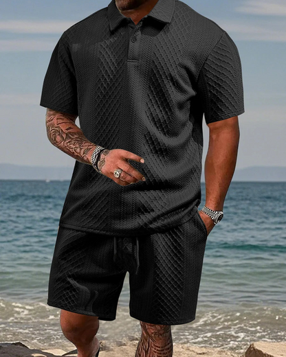 Conjunto de camisola de manga curta e calções para homem®