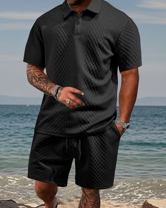 Conjunto de camisola de manga curta e calções para homem®