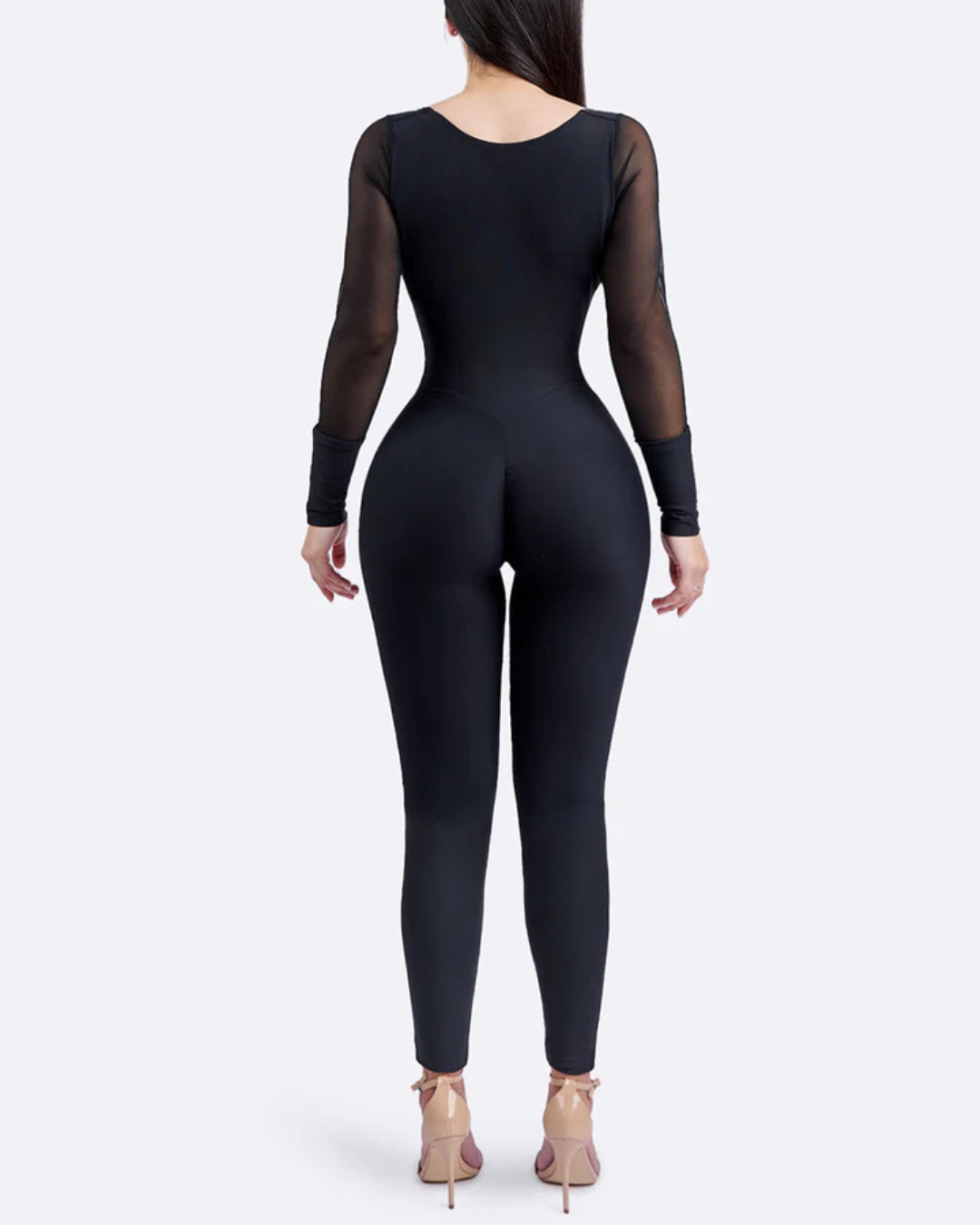 Modelador de Corpo Inteiro com Fecho Frontal e Efeito de Levantamento do Rabo®