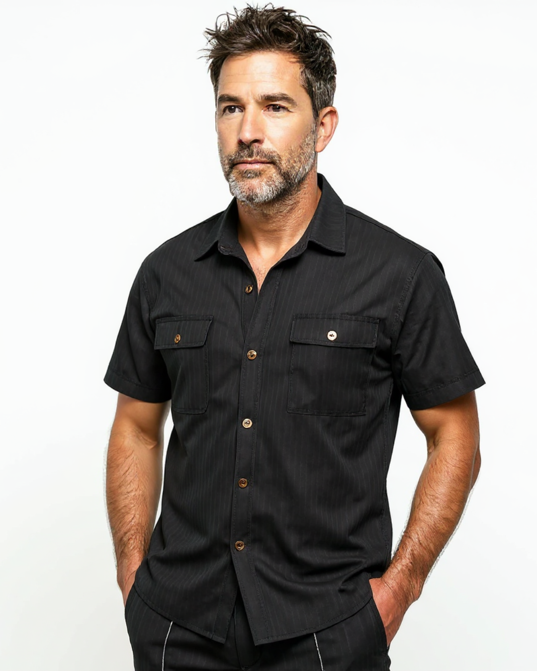 Conjunto casual de duas peças em algodão e linho®
