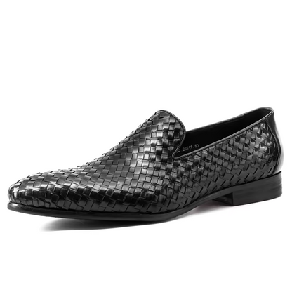 Mocassins em Couro Brilhante com Textura Rugosa para Homen®