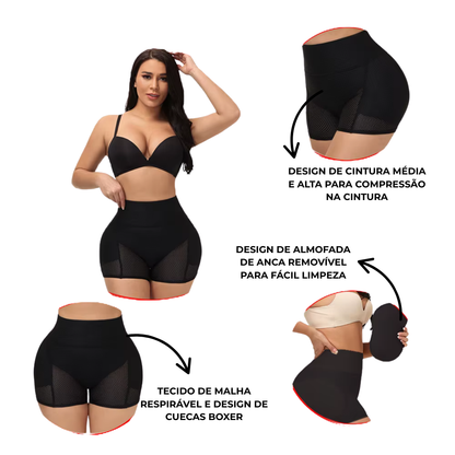 Calcinha Modeladora para Aumentar as Nádegas com Almofadas Ocultas sem Costuras®