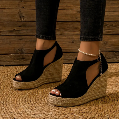 Sandálias de Cunha Espadrille para Mulher com Acabamento Elegante e Design Coberto®