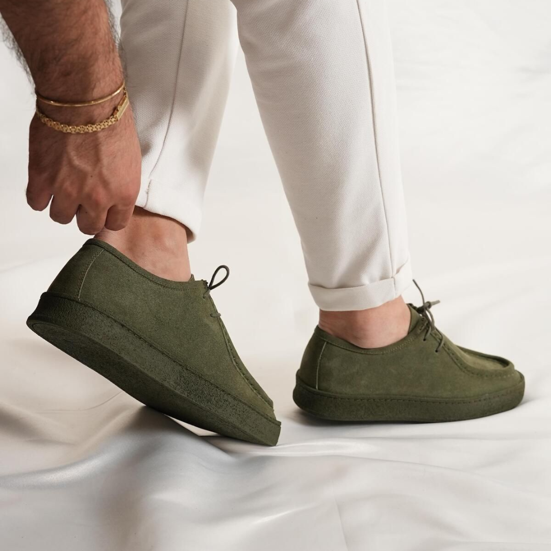 Sapatos Casuais Clássicos Feitos à Mão em Pele de Camurça®