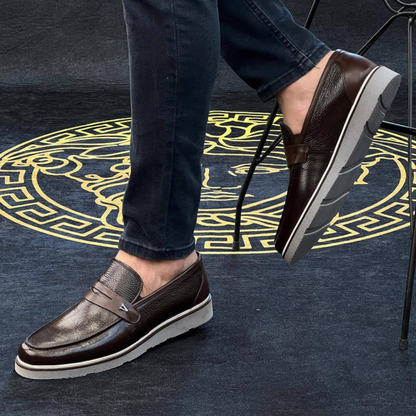 Sapatos Casuais Clássicos Retro de Couro Fino para Homem®
