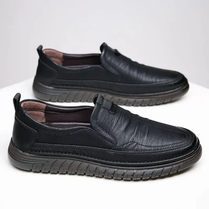 Mocassins de Couro Genuíno para Homem com Design Clássico e Sola Exterior Antiderrapante®