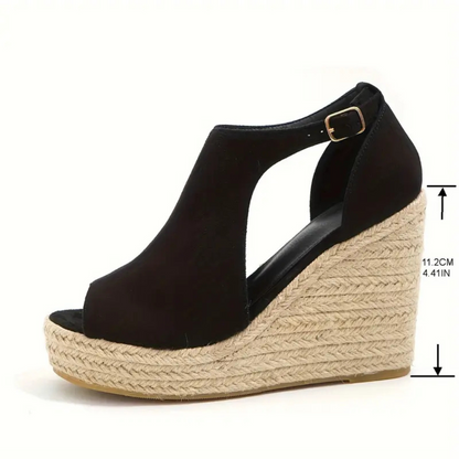 Sandálias de Cunha Espadrille para Mulher com Acabamento Elegante e Design Coberto®