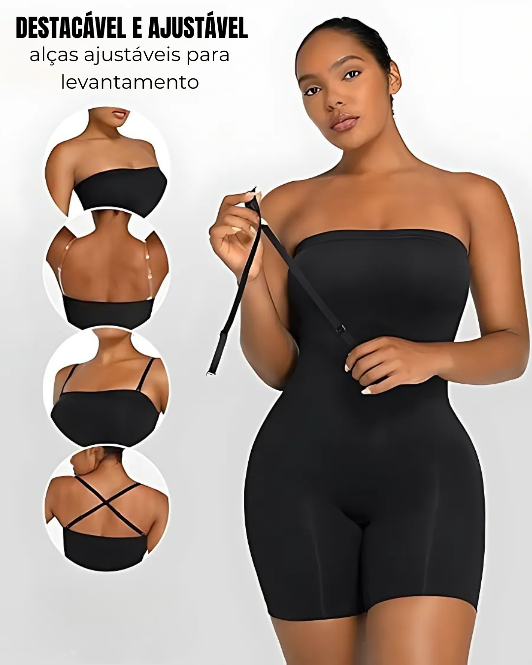 Modelador de Corpo sem Costuras para Mulher com Alças Amovíveis®