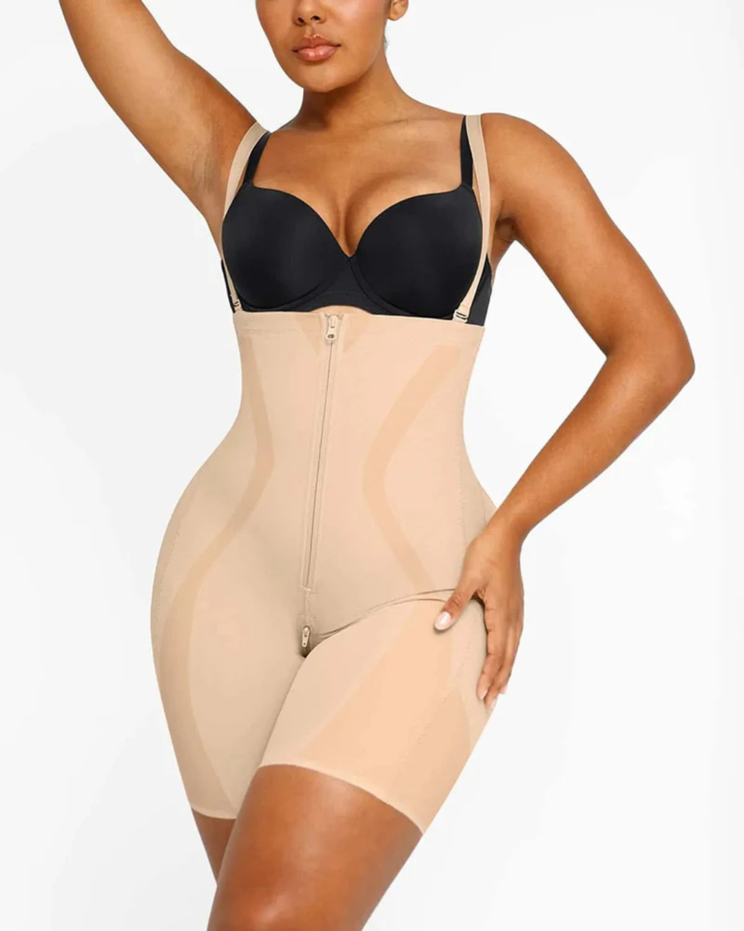 Modelador de Corpo com Fecho à Frente e Reforço das Nádegas®