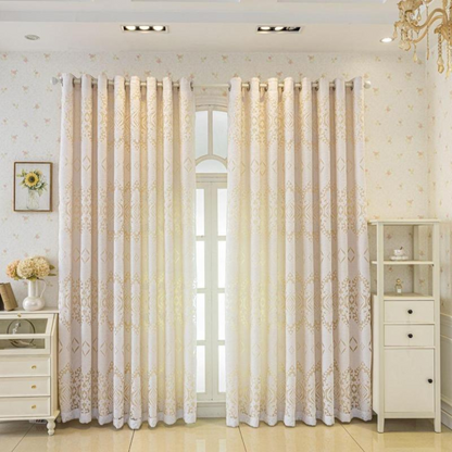 Cortina Dupla de Tecido Espesso com Bloqueio de Luz e Design Moderno (Dimensões 265 cm de comprimento x 166 cm Largura)®