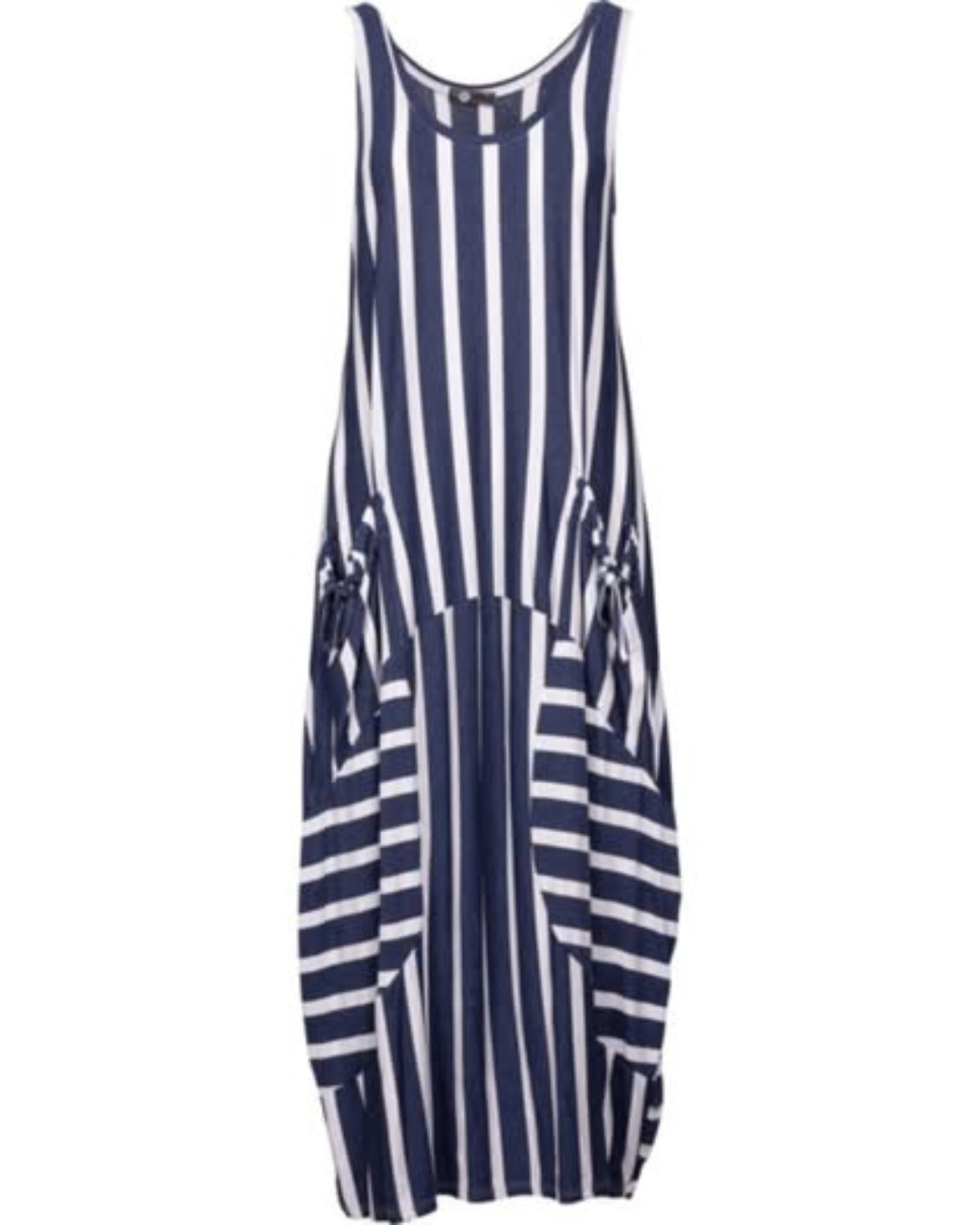 Vestido largo às riscas com bolso®