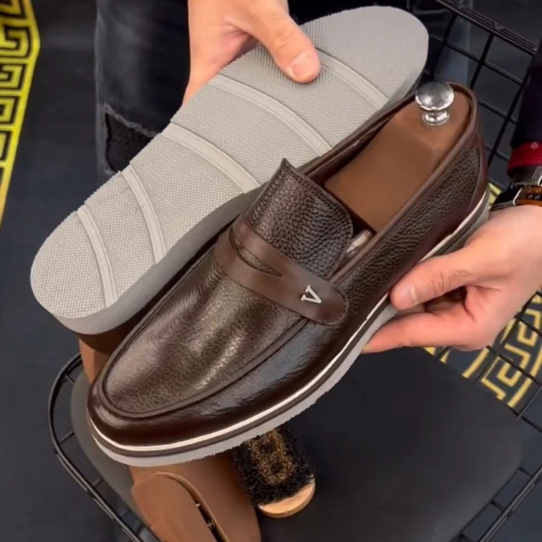 Sapatos Casuais Clássicos Retro de Couro Fino para Homem®