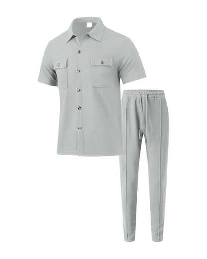 Conjunto casual de duas peças em algodão e linho®